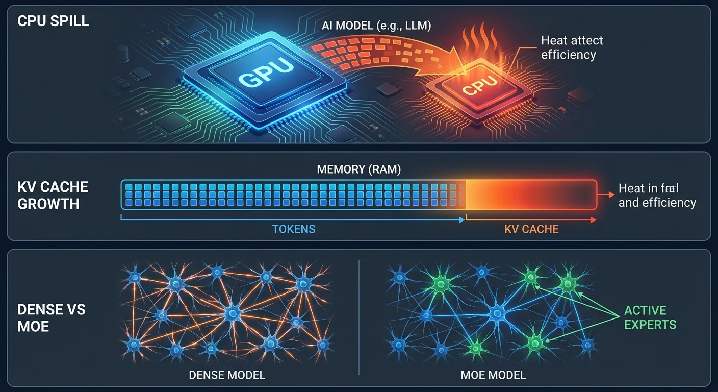 Three causes of Mac heat during AI inference