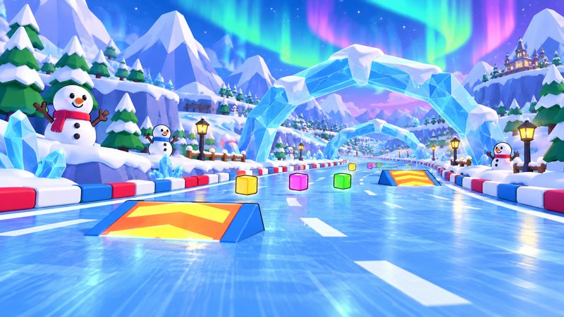 Snowy Peaks track concept art